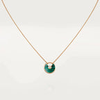 [Shinejoy]AMULETTE ROSE GOLD MALACHITE NECKLACE