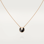 [Shinejoy] COLLIER AMULETTE OR ROSE ONYX