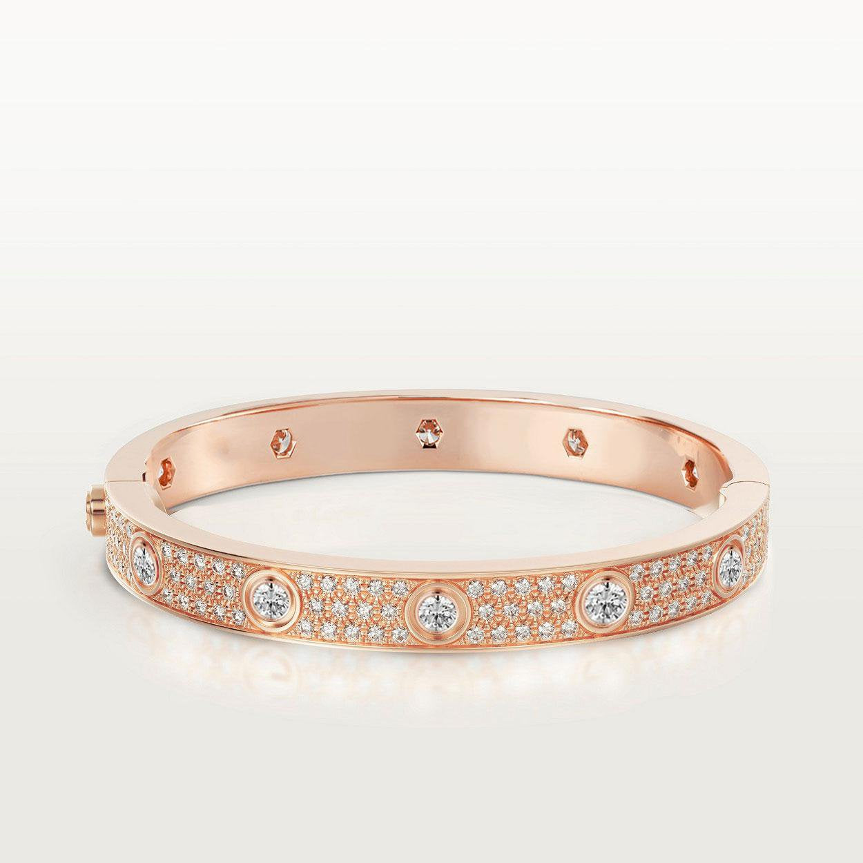 [Shinejoy]LOVE BRACELET 6.1MM DIAMOND-PAVED 10 BIG DIAMONDS