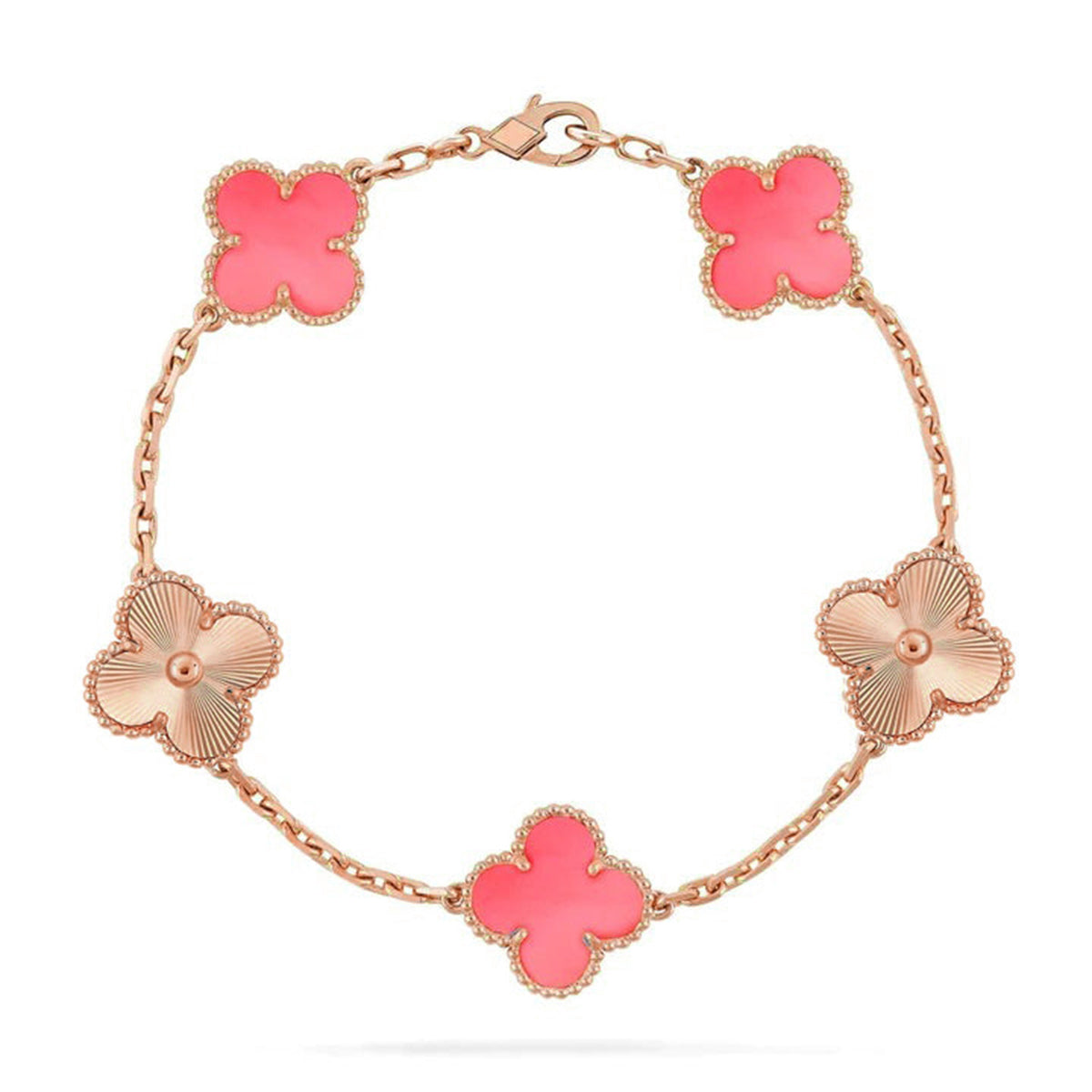 [⭐Shinejoy] CLOVER 5 MOTIFS  PINK MOP BRACELET COLLECTION