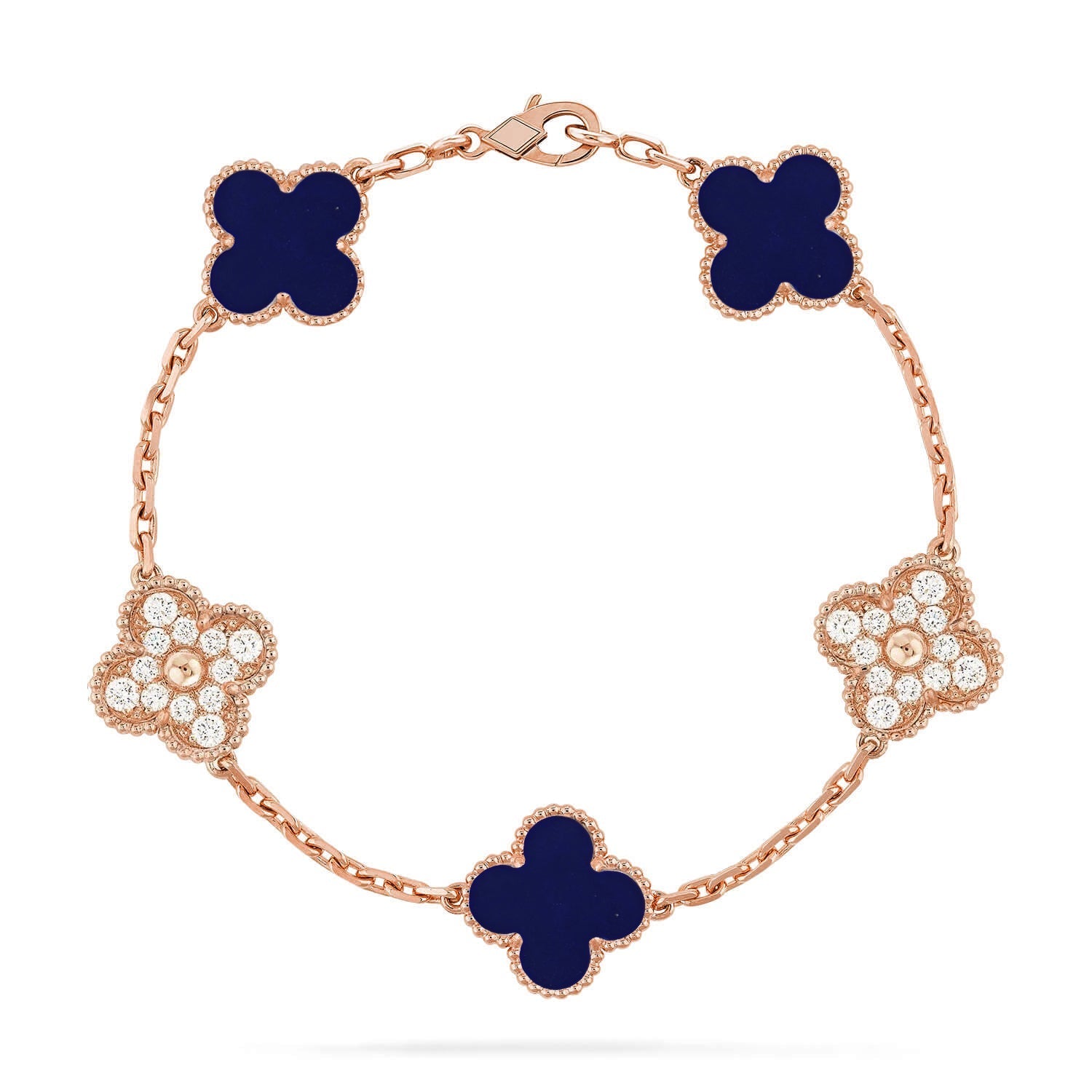 [⭐Shinejoy]CLOVER 5 MOTIF LAPIS LAZULI BRACELET COLLECTION