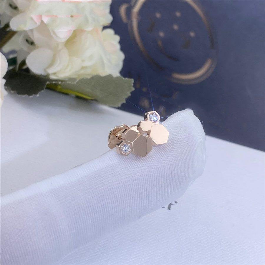 [Shinejoy]BEE LOVE PINK GOLD DIAMOND EARRINGS