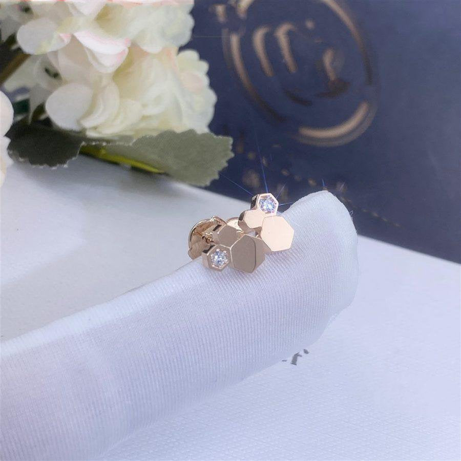 [Shinejoy]BEE LOVE PINK GOLD DIAMOND EARRINGS