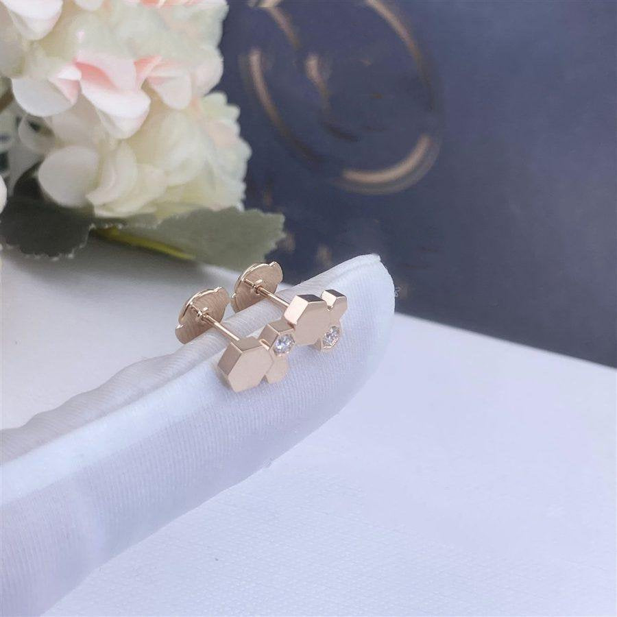 [Shinejoy]BEE LOVE PINK GOLD DIAMOND EARRINGS