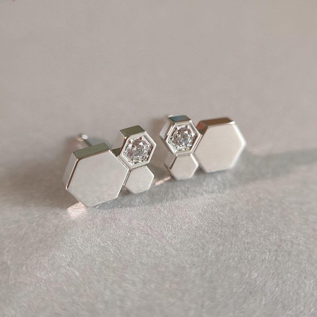 [Shinejoy]BEE LOVE SILVER DIAMOND EARRINGS