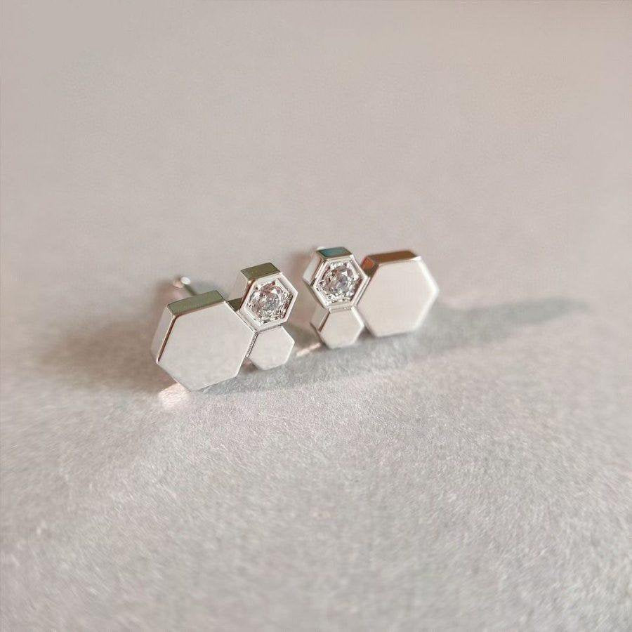 [Shinejoy]BEE LOVE SILVER DIAMOND EARRINGS