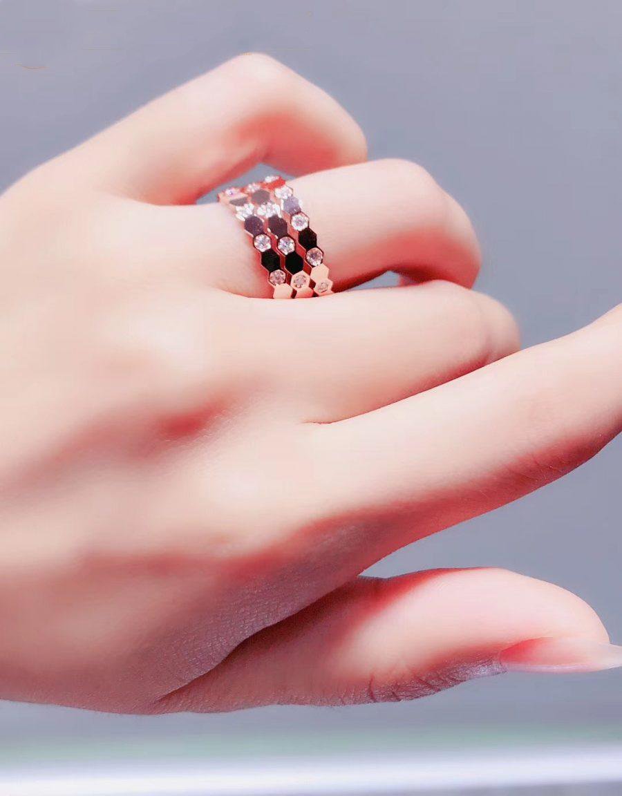 [Shinejoy]BEE LOVE RING PINK GOLD DIAMOND