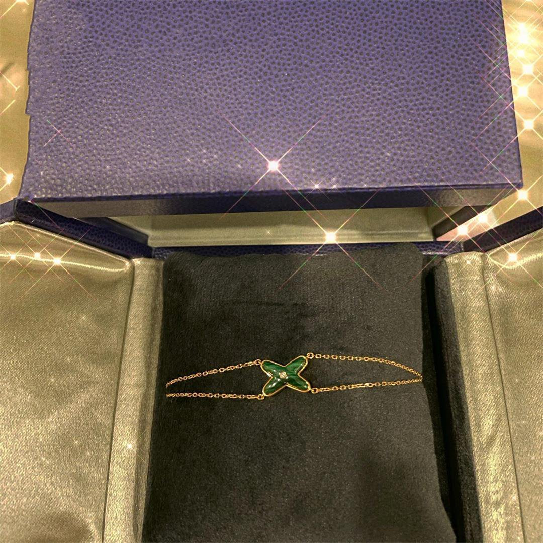 [Shinejoy]JEUX BRACELET MALACHITE PINK GOLD 1 DIAMOND