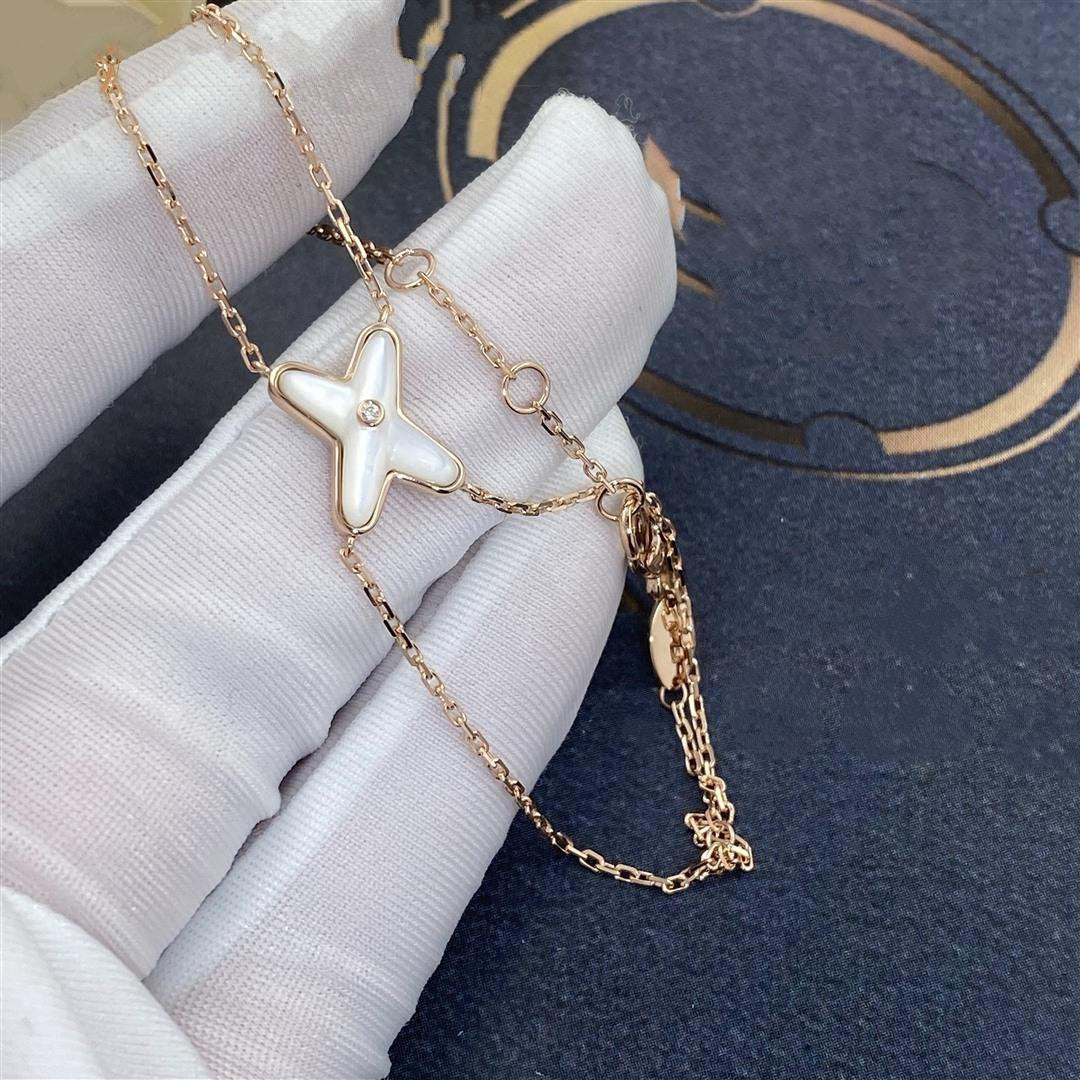 [Shinejoy]JEUX BRACELET WHITE MOP PINK GOLD 1 DIAMOND