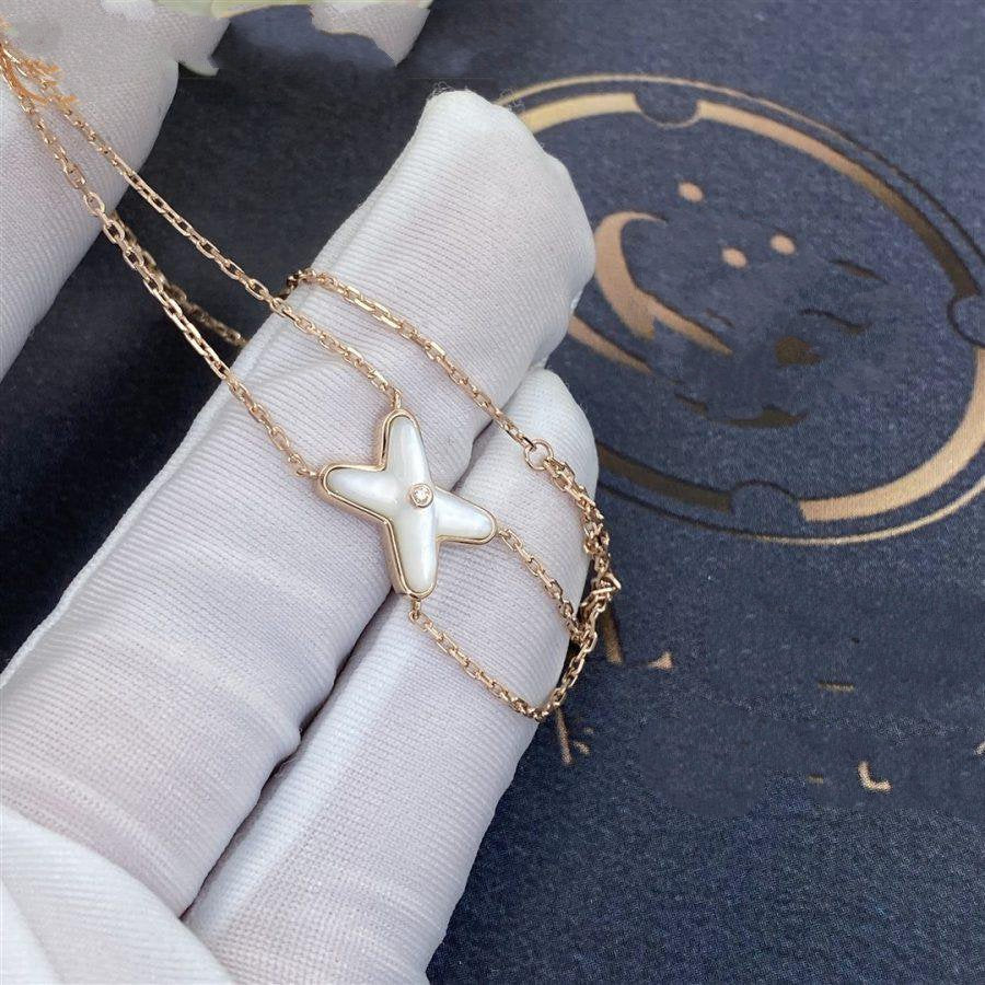[Shinejoy]JEUX BRACELET WHITE MOP PINK GOLD 1 DIAMOND