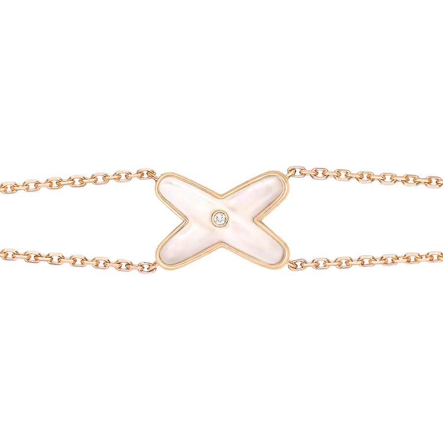 [Shinejoy]JEUX BRACELET WHITE MOP PINK GOLD 1 DIAMOND