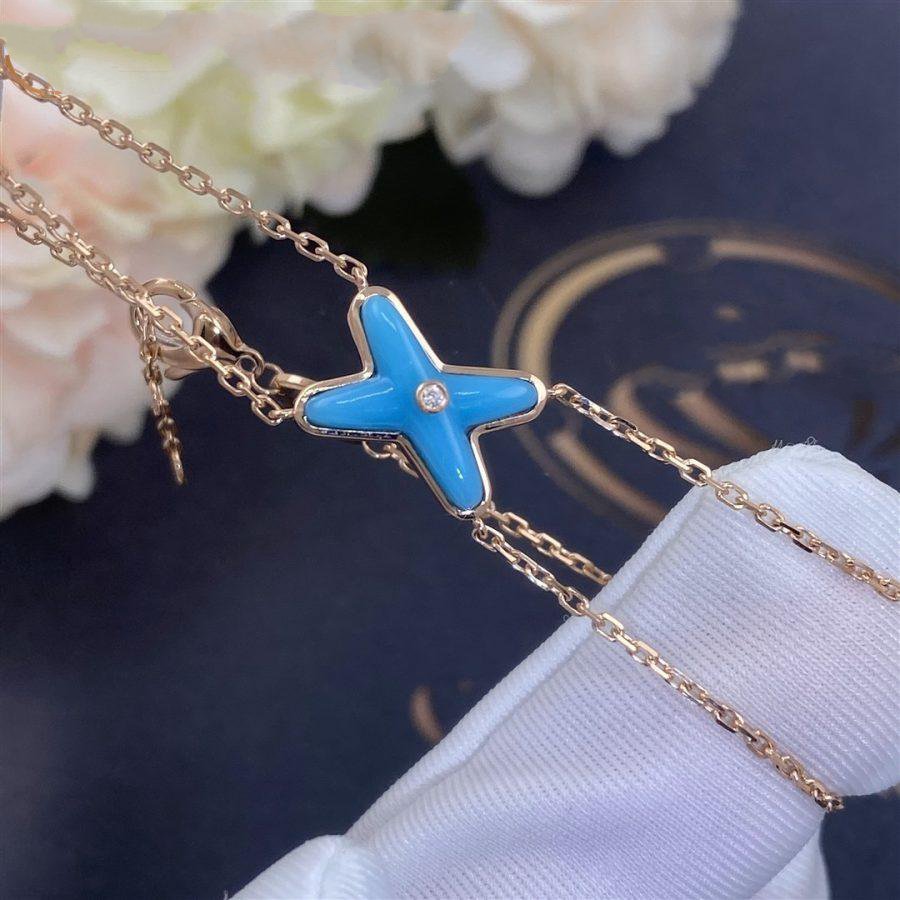 [Shinejoy]JEUX BRACELET TURQUOISE PINK GOLD 1 DIAMOND