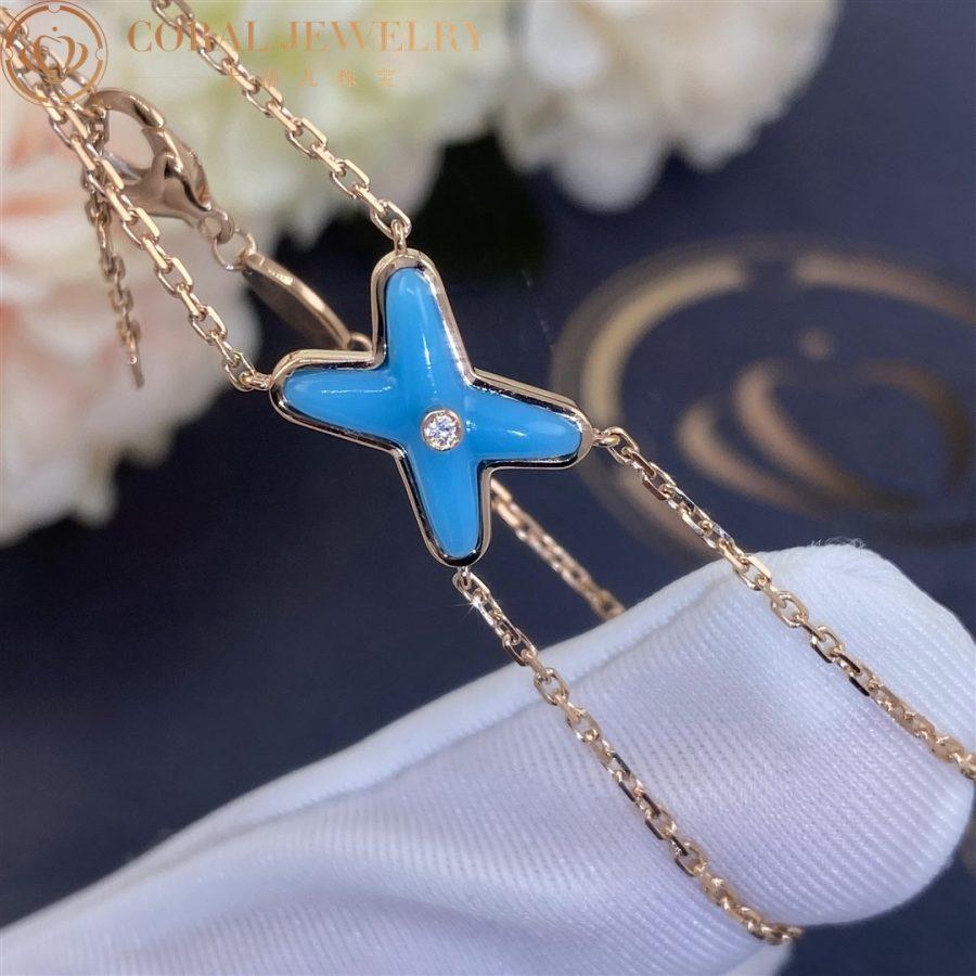 [Shinejoy]JEUX BRACELET TURQUOISE PINK GOLD 1 DIAMOND