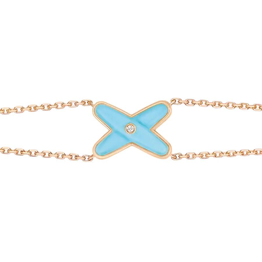 [Shinejoy]JEUX BRACELET TURQUOISE PINK GOLD 1 DIAMOND