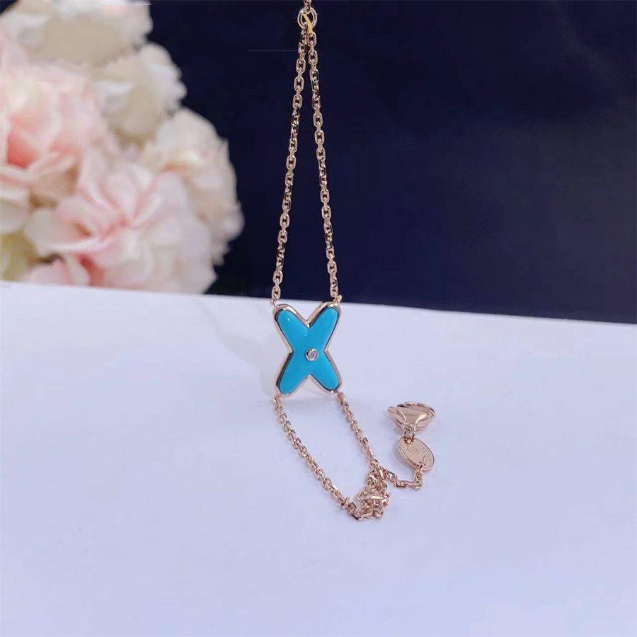[Shinejoy]JEUX BRACELET TURQUOISE PINK GOLD 1 DIAMOND