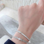 [Shinejoy]JEUX DE BRACELET DIAMANTS ARGENT