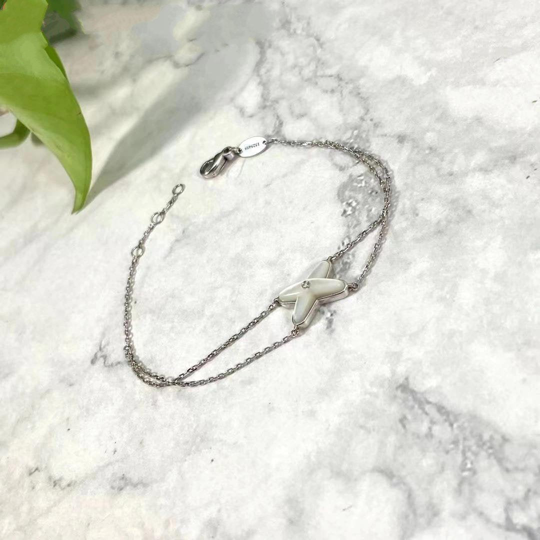 [Shinejoy]JEUX BRACELET WHITE MOP SILVER 1 DIAMOND