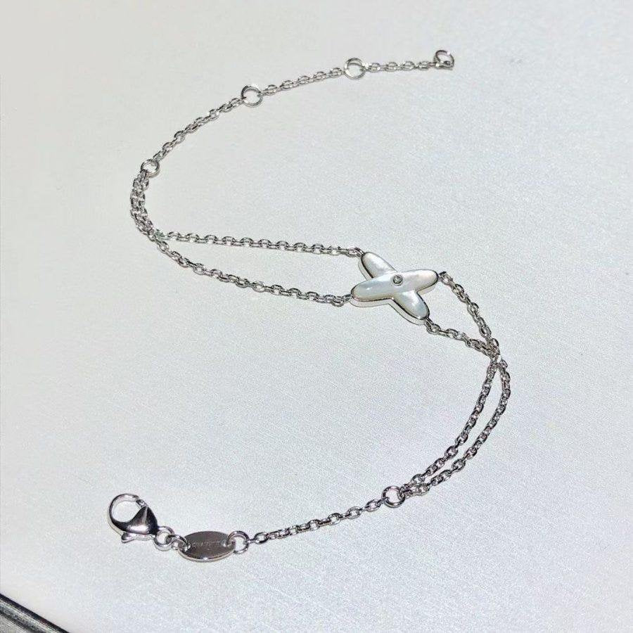 [Shinejoy]JEUX BRACELET WHITE MOP SILVER 1 DIAMOND