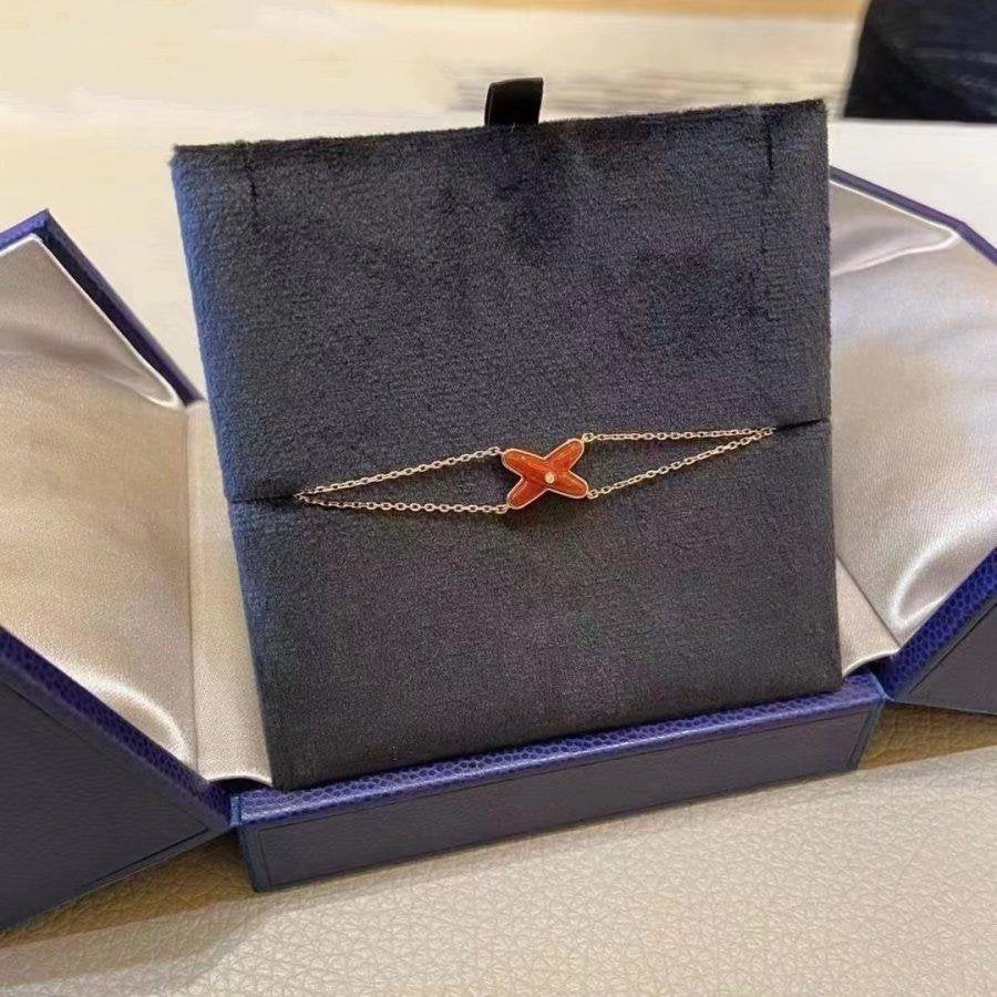 [Shinejoy]JEUX BRACELET CARNELIAN PINK GOLD 1 DIAMOND