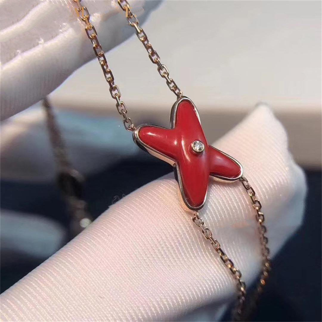 [Shinejoy]JEUX BRACELET CARNELIAN PINK GOLD 1 DIAMOND