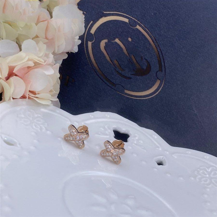 [Shinejoy]JEUX DE PINK GOLD DIAMOND EARRINGS