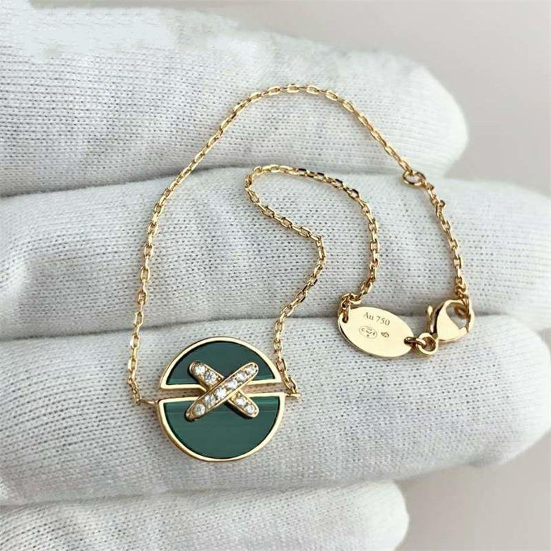 [Shinejoy]JEUX DE BRACELET MALACHITE PINK GOLD DIAMONDS