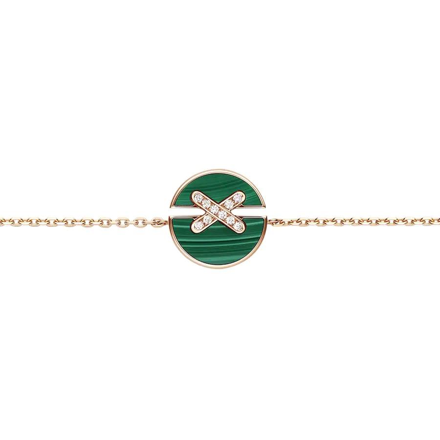[Shinejoy]JEUX DE BRACELET MALACHITE PINK GOLD DIAMONDS