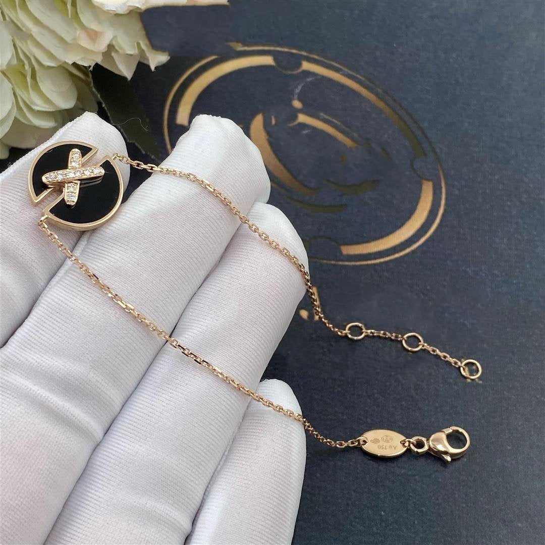 [Shinejoy]JEUX DE BRACELET ONYX PINK GOLD DIAMOND