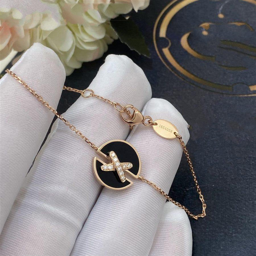 [Shinejoy]JEUX DE BRACELET ONYX PINK GOLD DIAMOND