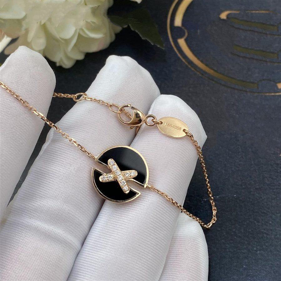 [Shinejoy]JEUX DE BRACELET ONYX PINK GOLD DIAMOND