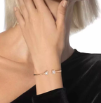 [Shinejoy]M Delicate Double-Diamond Bracelet