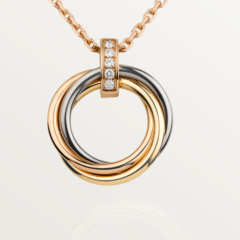 [Shinejoy]TRINITY NECKLACE GOLD  DIAMONDS