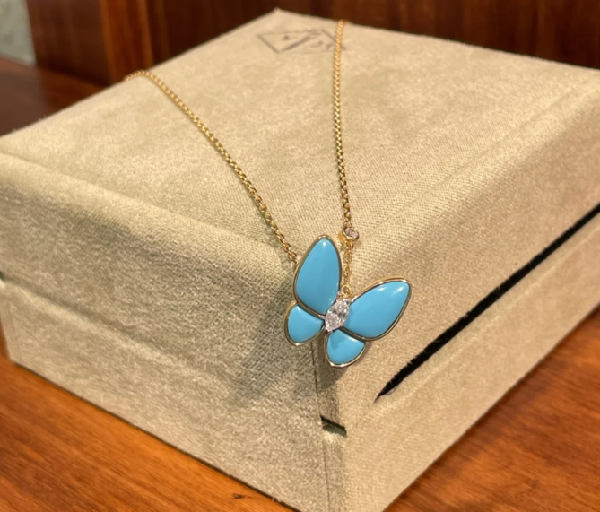 [Shinejoy] COLLIER PAPILLON DORÉ ET DIAMANTS