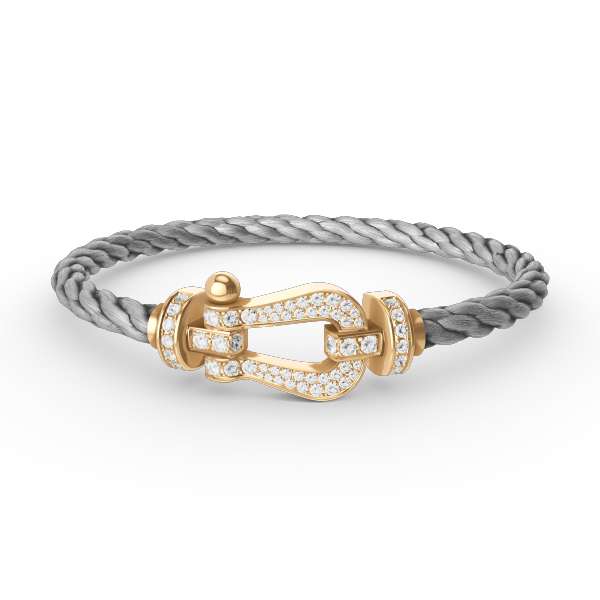 [Shinejoy]FORCE LARGE HORSESHOE FULL DIAMOND BRACELET GOLD