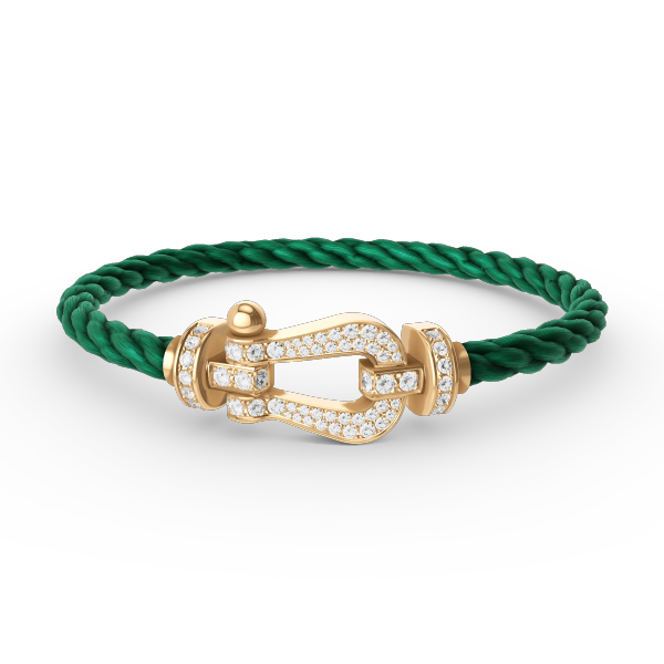 [Shinejoy]FORCE LARGE HORSESHOE FULL DIAMOND BRACELET GOLD