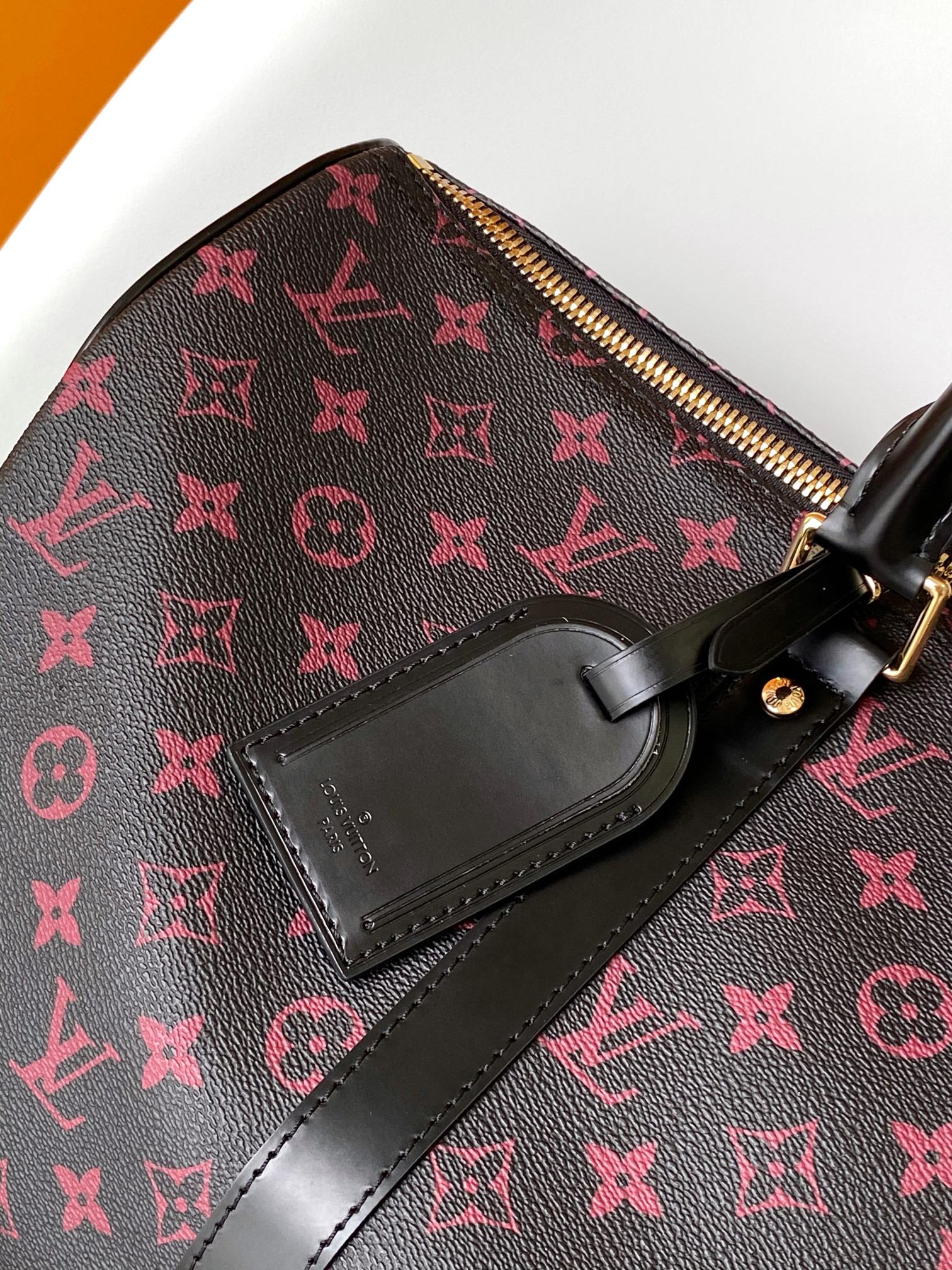 KEEPALL BANDOULIÈRE 45 EN TOILE TOMETTE MONOGRAMME NOIRE