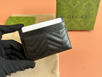 MARMONT QUILTED CARD HOLDER 10 IN BLACK CALFSKIN