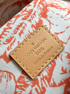 TOILE ONTHEGO EST OUEST 25 EN TOILE MONOGRAMME CORAIL