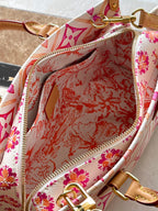 TOILE ONTHEGO EST OUEST 25 EN TOILE MONOGRAMME CORAIL