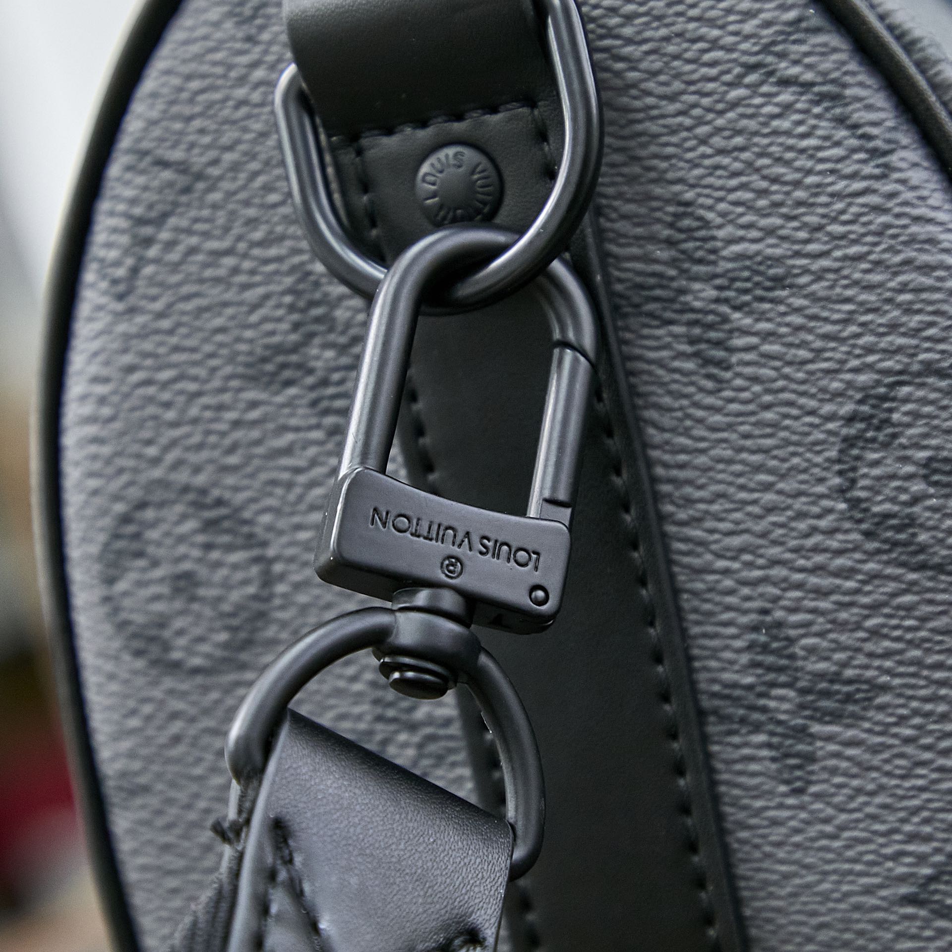 キーポル バンドリエール 25 ガンメタル モノグラム エクリプス キャンバス ミックス ターコイズ カーフスキン