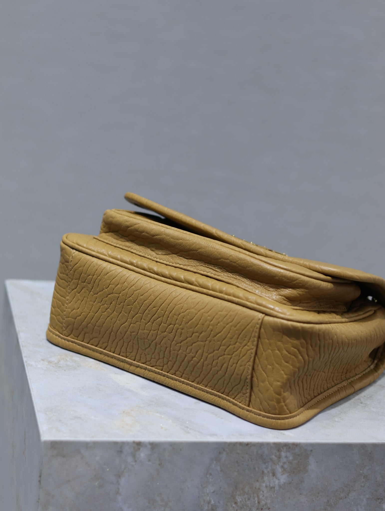 NIKI BABY 22 ディジョンイエロー エレファントパターン ラムスキン