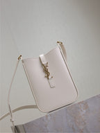 LE 5 À 7 PHONE BAG 18 IN WHITE CALFSKIN