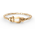 [Shinejoy]FORCE LARGE HORSESHOE CLASP  METAL BRACELET