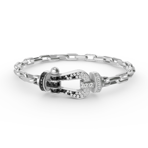 [Shinejoy]FORCE LARGE HORSESHOE CLASP  METAL BRACELET
