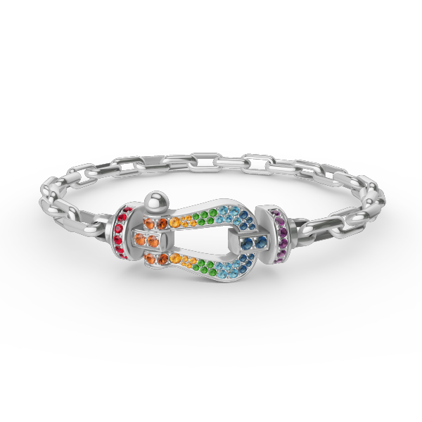 [Shinejoy]FORCE LARGE HORSESHOE CLASP  METAL BRACELET