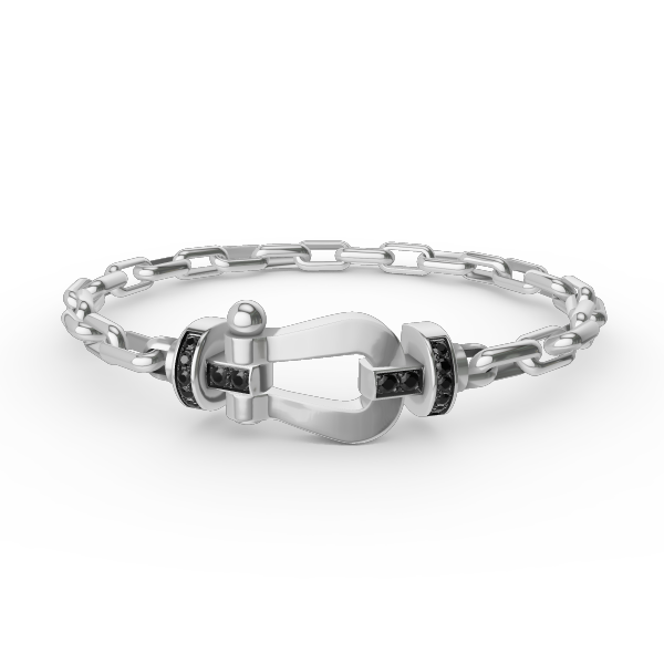 [Shinejoy]FORCE LARGE HORSESHOE CLASP  METAL BRACELET