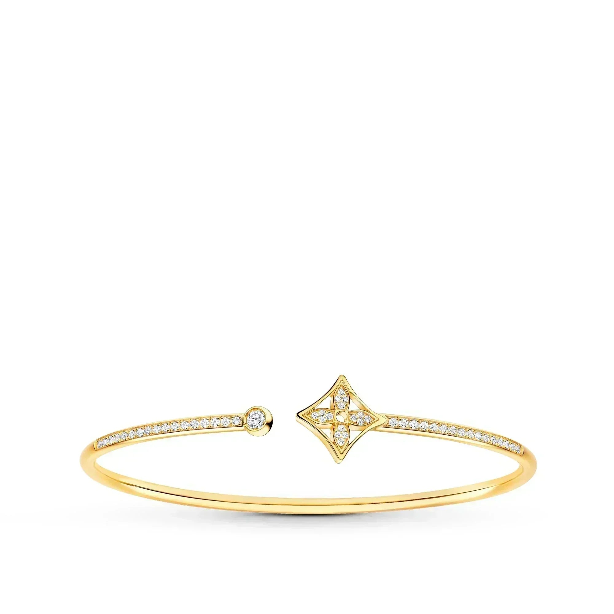 [Shinejoy]IDYLLE GOLD OPEN BRACELET DIAMOND PAVED