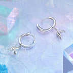 Boucles d'oreilles délicates plaquées or, hypoallergéniques, en forme de queue de poisson, cadeau SCE1744