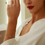 Bracelets à maillons en forme d'étoile de mer bleu-vert dégradé