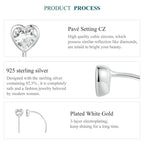 Boucles d'oreilles cœur délicates et simples pour femmes BSE1003